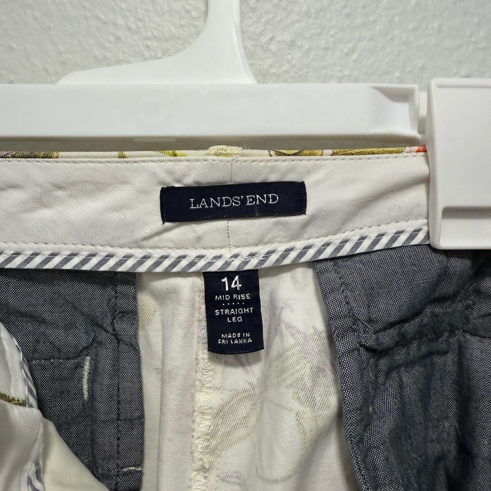 Lands End Floral Print Pants Size 14 - Picture 3 of 3